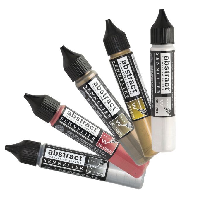 Sennelier Abstract Metallic 5-Color Liner Set, , large