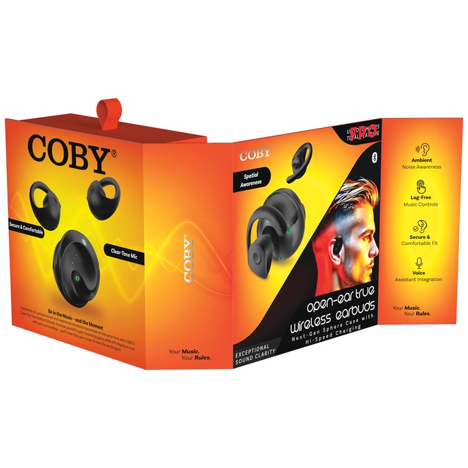 Coby Sports True Wireless Bluetooth Fitness Earbuds, , large