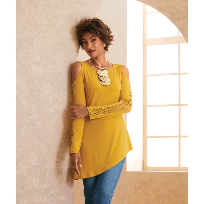 Selina Cold-Shoulder Tunic, , large