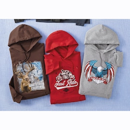 Graphic Fleece Hoodie, , large