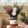 Hand-Painted Ceramic Holiday Planter with Evergreen Holiday Arrangement, , large