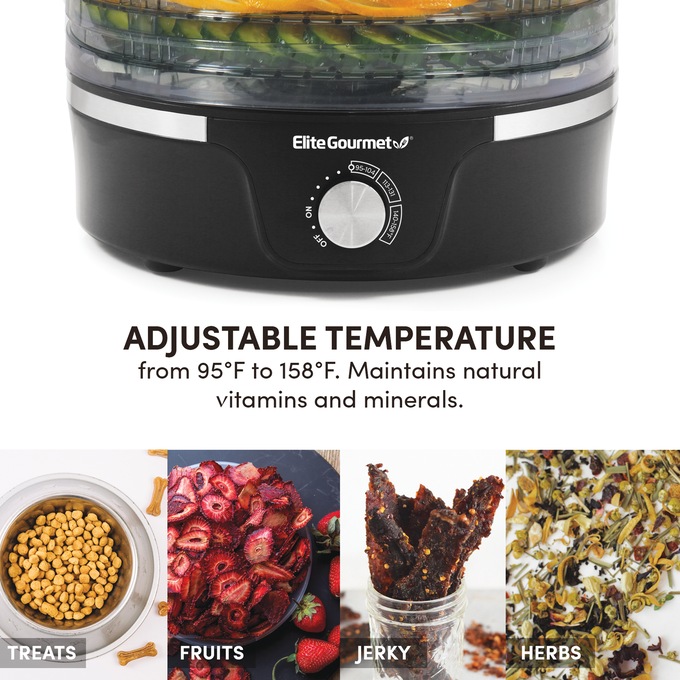 Elite Gourmet Adjustable Height Dehydrator, , large