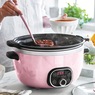 Green Life Slow Cooker Healthy Duo 6-Quart Slow Cooker, Pink, large