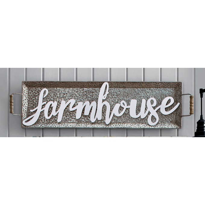 Metal Tray Farmhouse Wall Art, , large