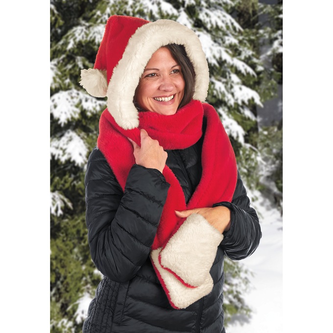 Santa Hat With Scarf, , large