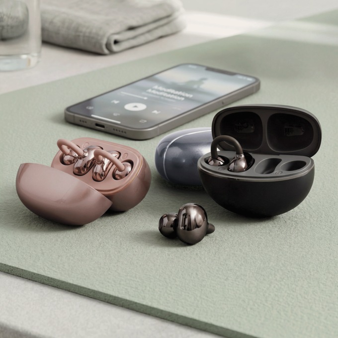 Clip-On Sport Earbuds, Black, large