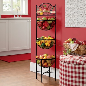 Fruit Kitchen 3-Basket Stand, , large