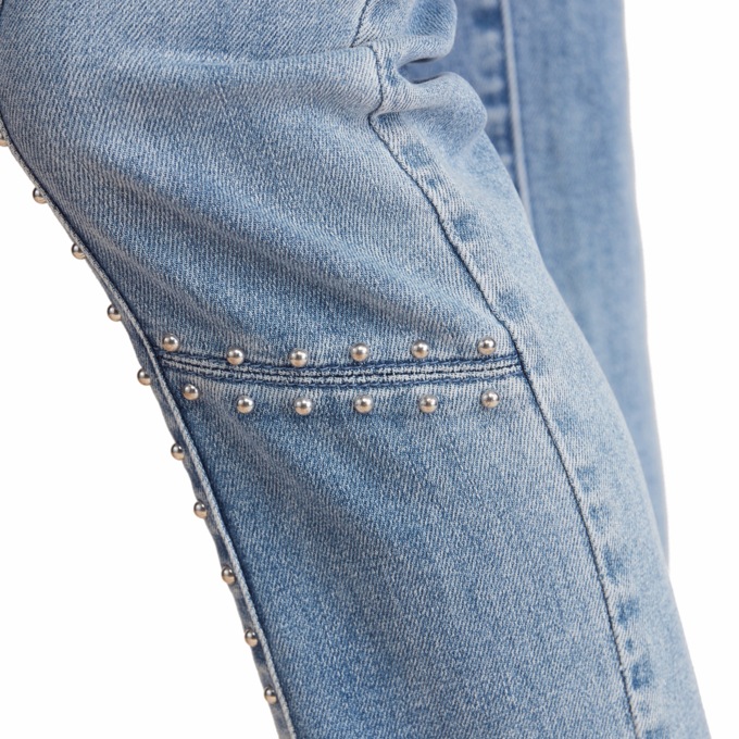 Lindsey Stud Slim-Leg Jean, , large