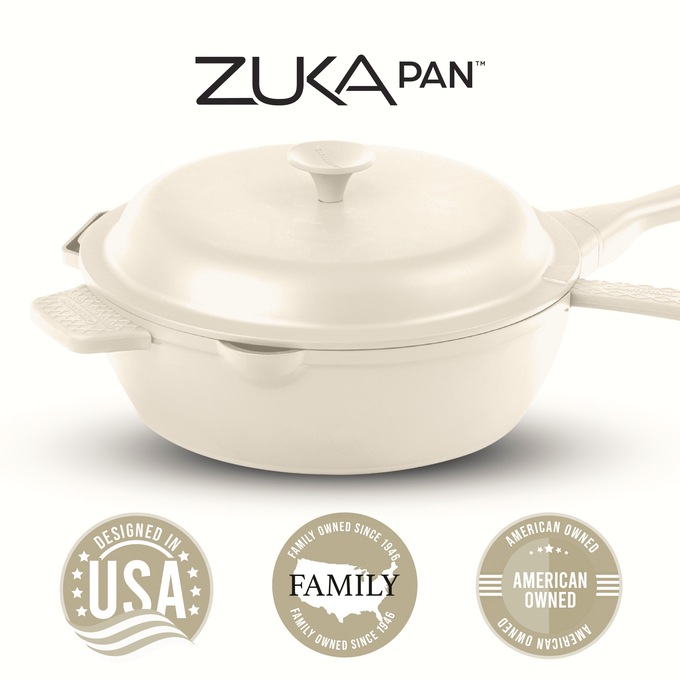 Granitestone 10" Zuka Pan, Cream, large