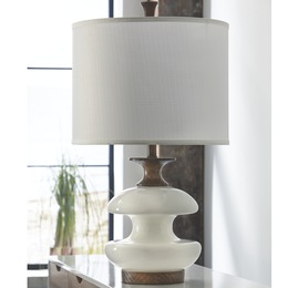 White Wood Lamp, , large