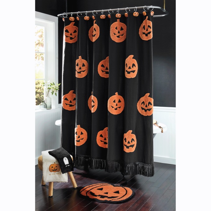 Set of 12 Ghost Shower Curtain Hooks, , large