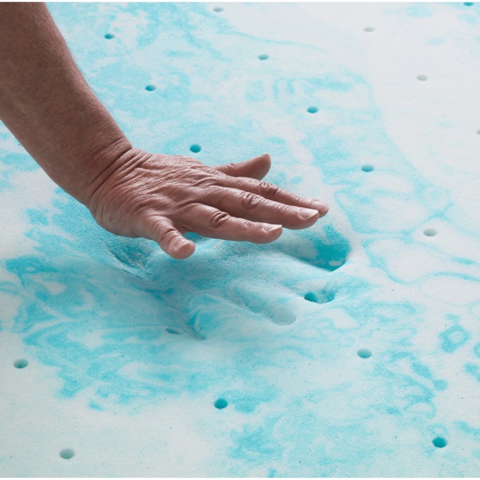 Sleep Connection 3 1/2-Inch Cooling Foam Topper, , large