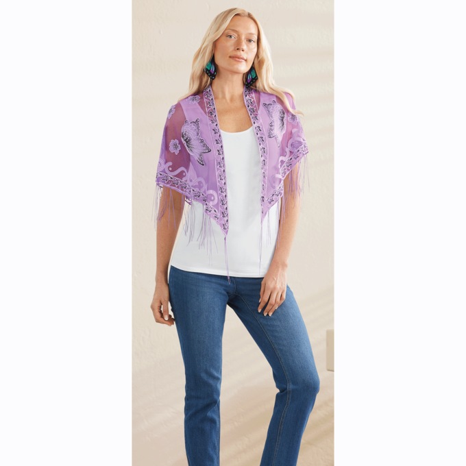 Butterfly Shawl, , large