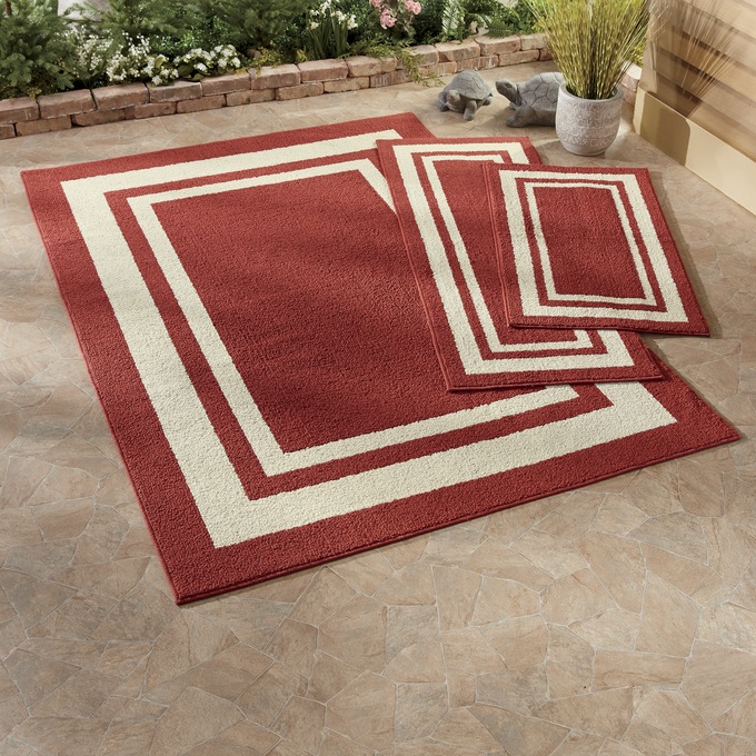 3 Piece Borderline Indoor Outdoor Rug Set Montgomery Ward 3 Piece Borderline Indoor Outdoor Rug, Large Outdoor Carpet