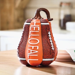 Hello Fall Football Pumpkin, , large