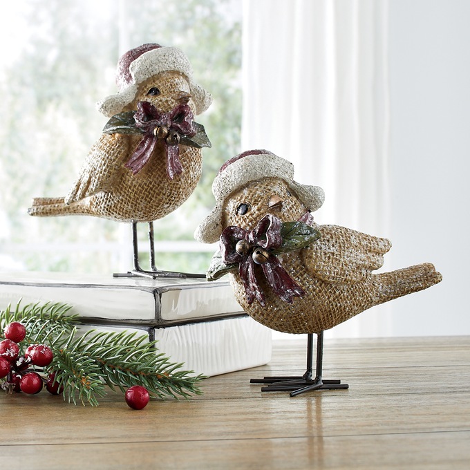 Set of 2 Holiday Birds, , large