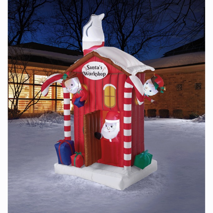 Santa's Workshop Inflatable, , large