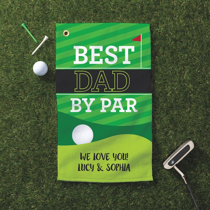 Personalized Best By Par Golf Towel, , large