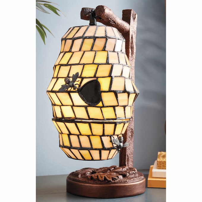 Stained Glass Beehive Accent Lamp, , large
