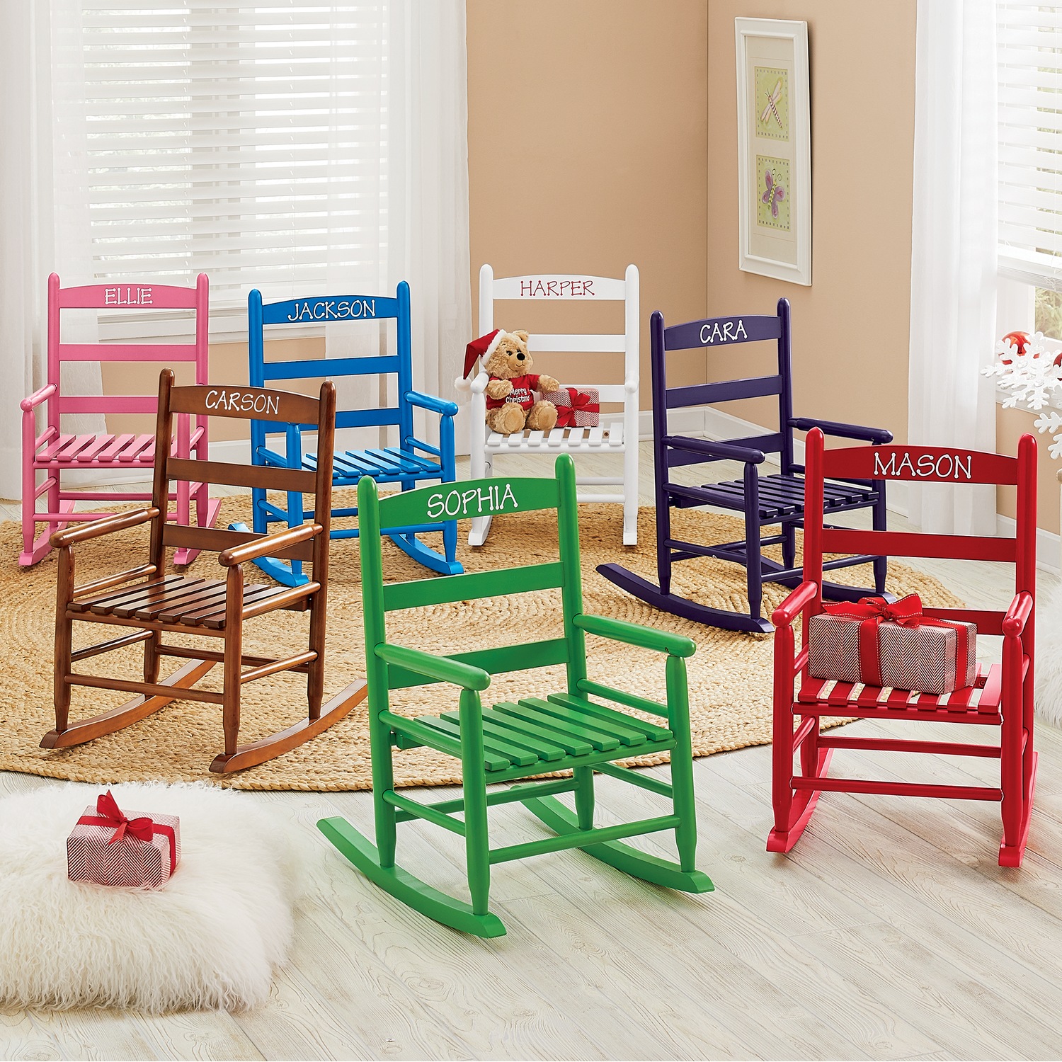 Wooden rocking shop chairs for children