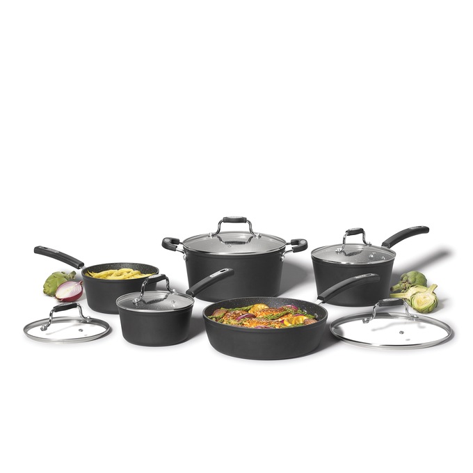 The Rock 10-pc. Forged Aluminum Cookware Set, , large