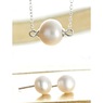 Pearl Round Necklace & Earring Set, , large