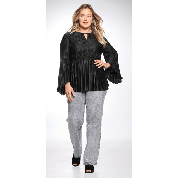 Elle Pleated Blouse, , large