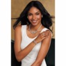 Crystal/Rings Necklace, Bracelet, Earrings & Ring Set, Silvertone, large