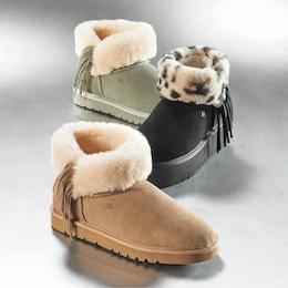 Mykos Amari Sheepskin Genuine Suede Bootie, , large