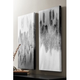 Set of 2 Glam Glitter Abstract Wall Art, , large