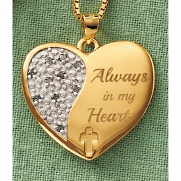 Diamond-Accented Always in My Heart Pendant, , large