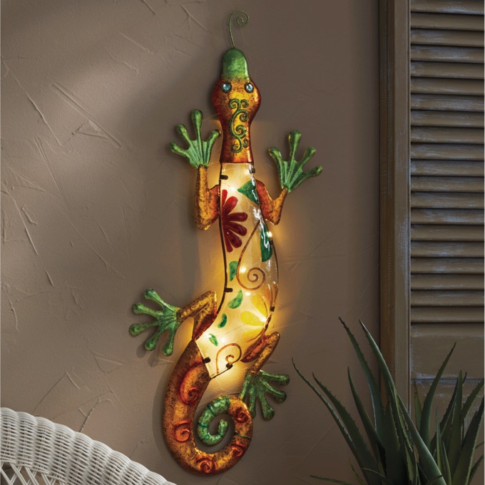 Lighted Gecko Art, , large