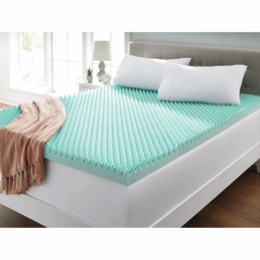 3.5&quot; Egg Crate Memory Foam with Aloe Mattress Topper, , large