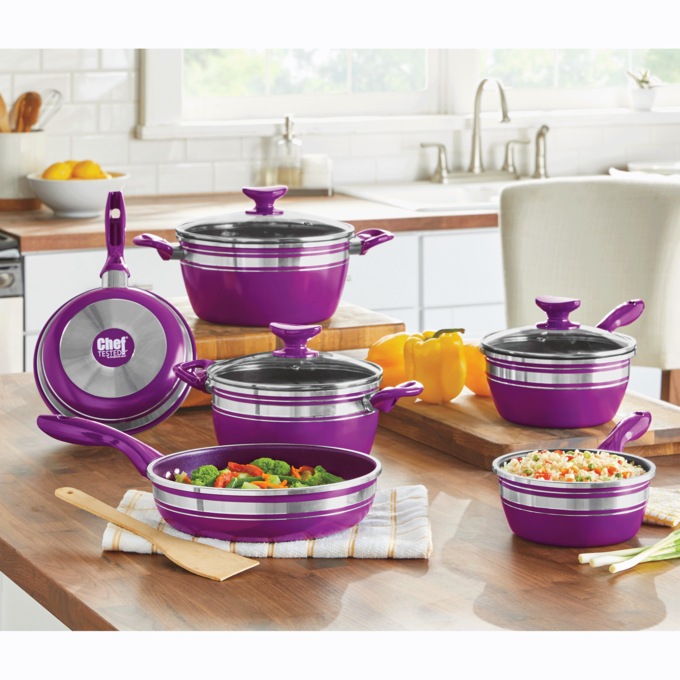 10-Piece Chef Tested® Banded Cookware Set, , large
