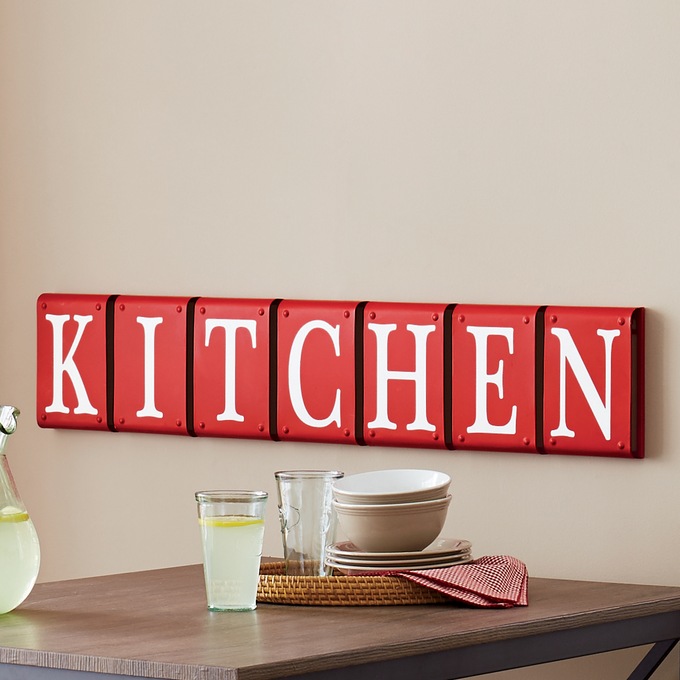 Metal Retro Kitchen Wall Art, , large