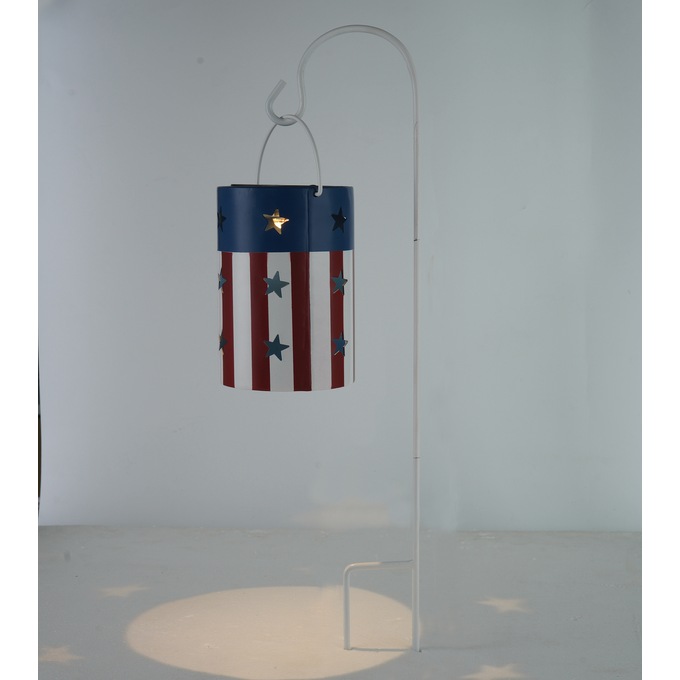 Americana Solar Light with Star Cutouts, , large
