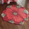 Poinsettia Bath Mat &ndash; 28&quot; x 28&quot; , , large