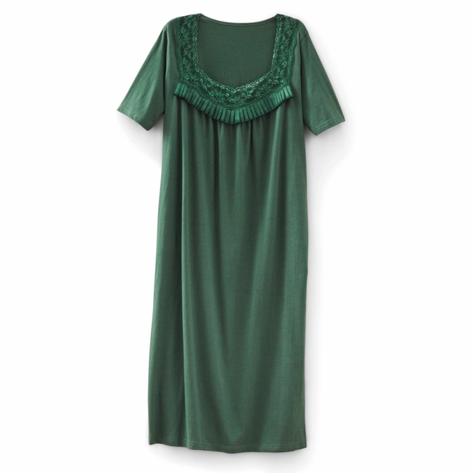Cotton Knit Gown, , large