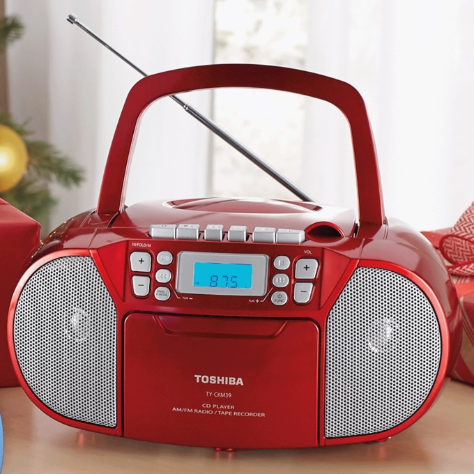 Toshiba AM/FM Cassette & CD Portable Boom Box, , large