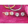 14K Gold Lab-Created Diamond Round Solitaire Post Earrings, , large
