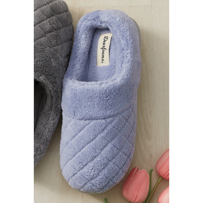 Dearfoams Libby Quilted Terry Clog, Eventide, large