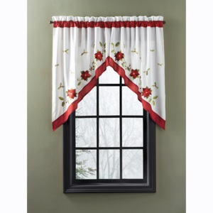 Poinsettia Swag Pair, , large