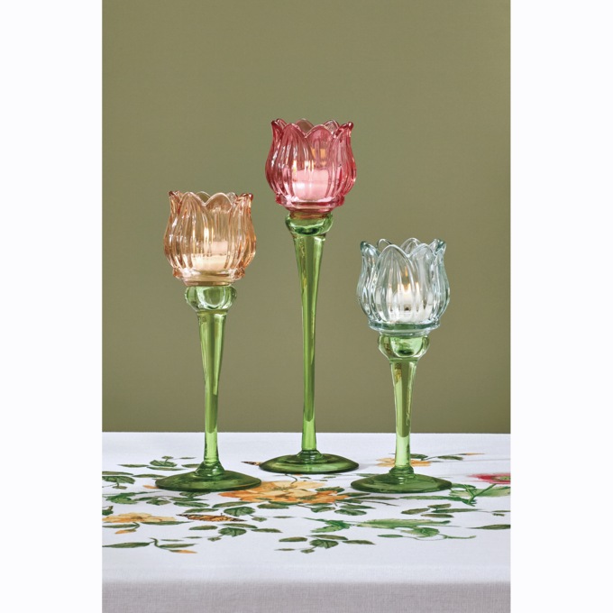 Set of 3 Tulip Candleholders, , large