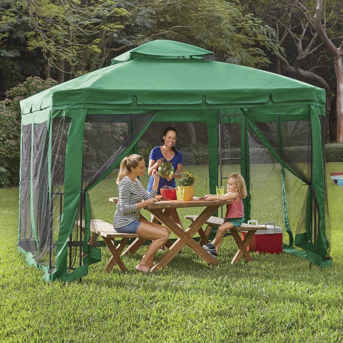 Green Steel Gazebo Montgomery Ward