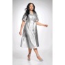 Cree Faux-Leather Grommet Dress, , large