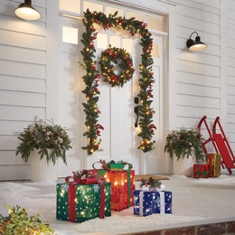 Lit Christmas Garland, , large