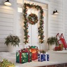 Lit Christmas Wreath and Garland, , large
