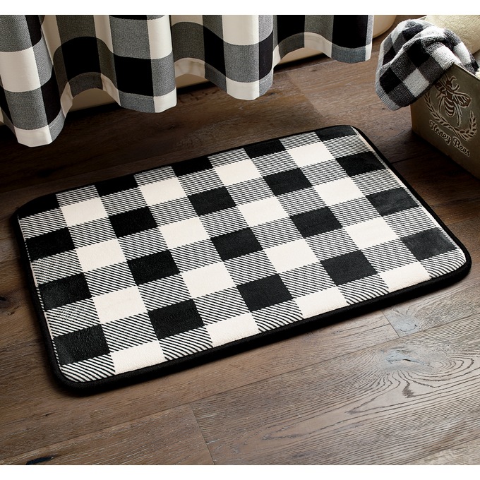 Buffalo Check Bath Mat - 17" x 24", , large