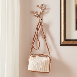 Straw Top Buckle Crossbody, , large