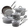 Rachael Ray 12-Piece Cucina Porcelain Aluminum Cookware, , large